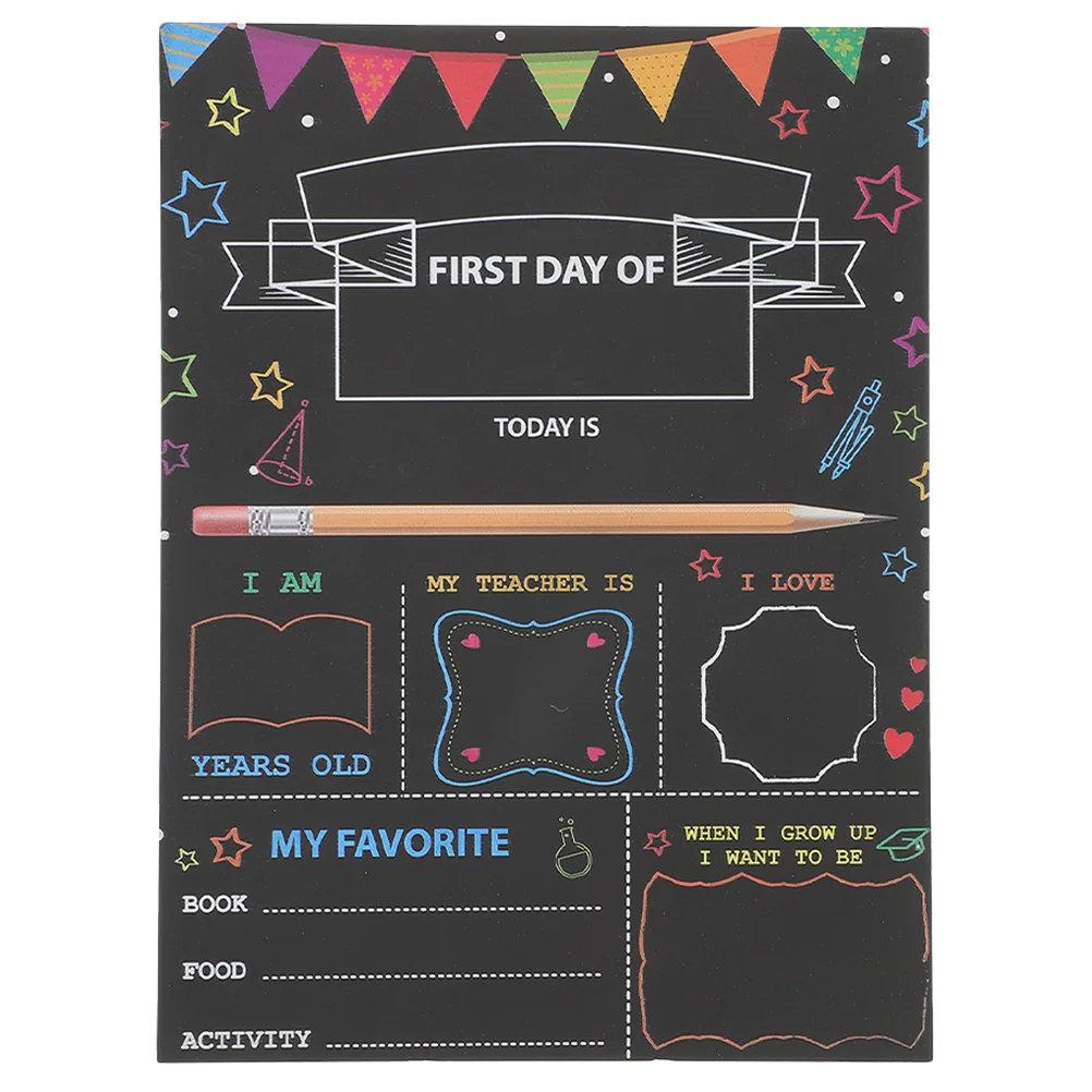

Wood Decor Double Sided Blackboard Reusable Chalk Wooden Frame Chalkboard Adorable School Preschool Whiteboards