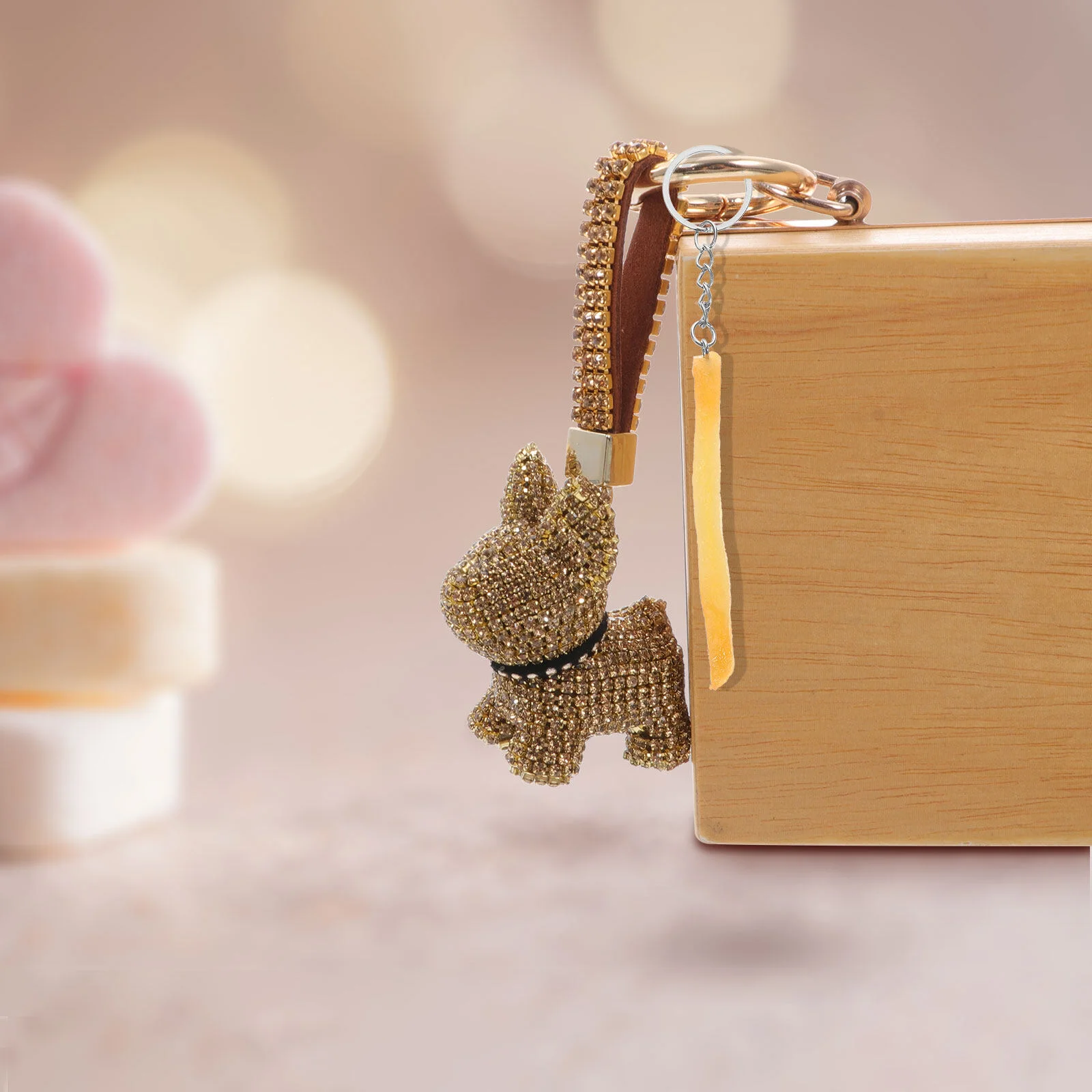 8 Pcs Phone Keychain Gift Food Imitation Keyring Hanging Novelty Pendant Fried Chips Pvc Miss