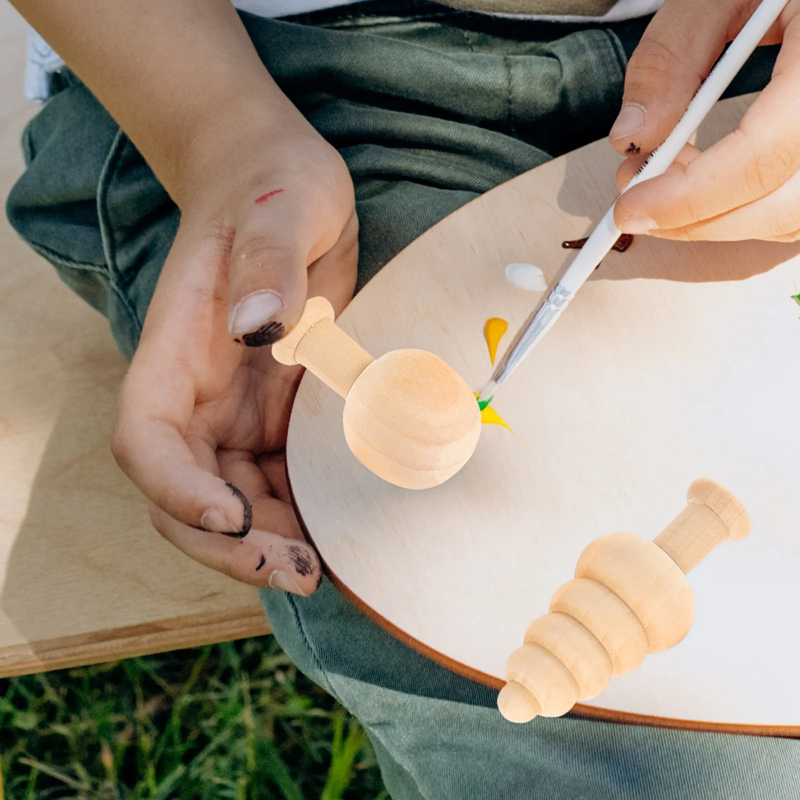 20 шт. креативные материалы ручной работы мини-деревянные елки поделки украшения