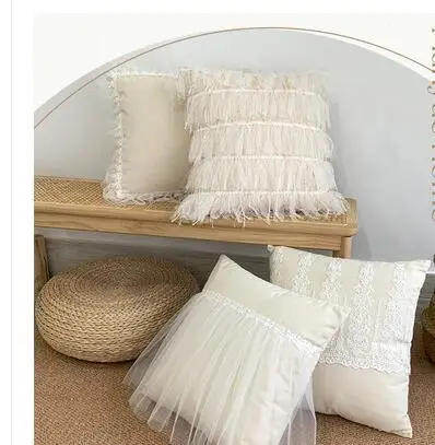 French Vintage Lace Lace Throw Pillow Cover Living Room Sofa Cushion Cover