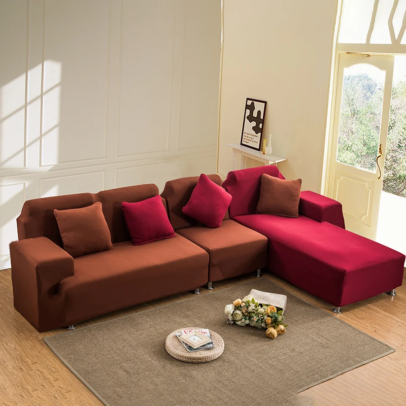 

LAIYE Spring Fall All Inclusive Print Combination Corner Sofa Covers For Living Room 2 3 4 Seat Straight Couch Covers For Sofas