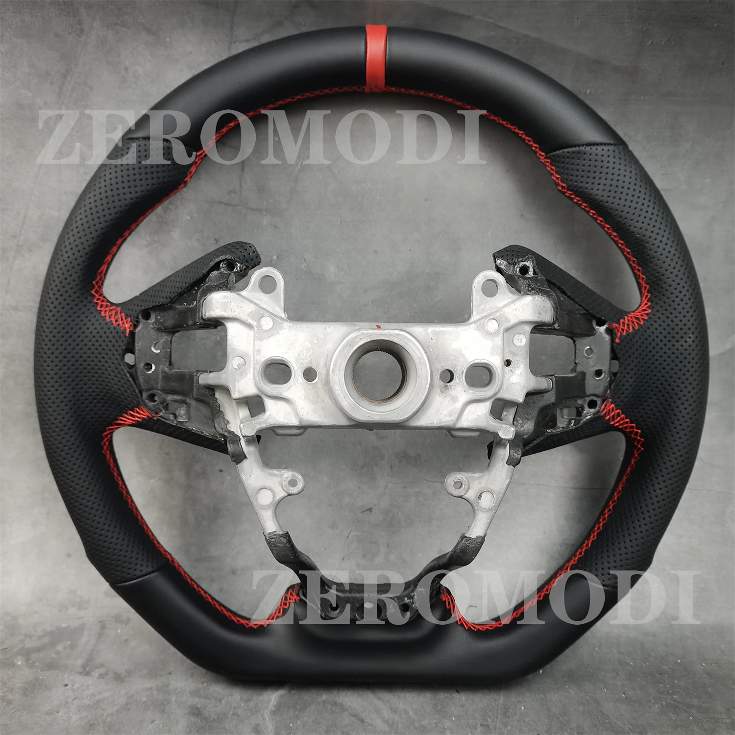 Спортивное кожаное рулевое колесо красное кольцо для 2016-2020 HONDA CIVIC Gen 10 Type-R