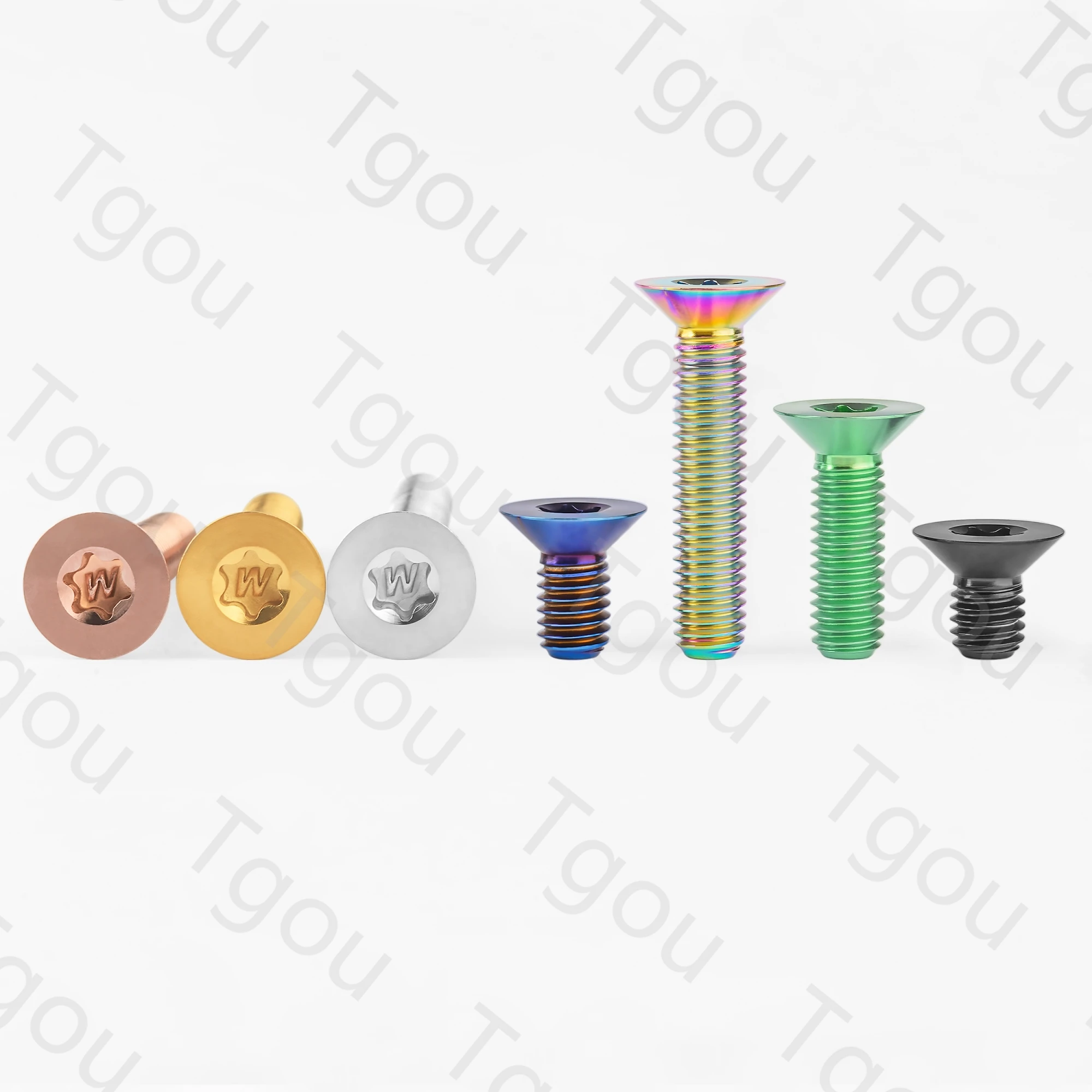 Титановый болт Tgou M4M5x8/10/12/15/20/25/30/35/40 мм винт с плоской потайной головкой для