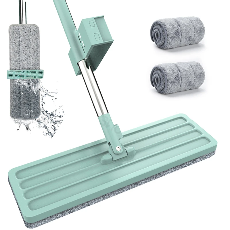 

Flat Mops Free Hand Washing Magic Cleaner Self-wring Mop Squeeze Household Automatic Dehydration Telescopic Tools For Home