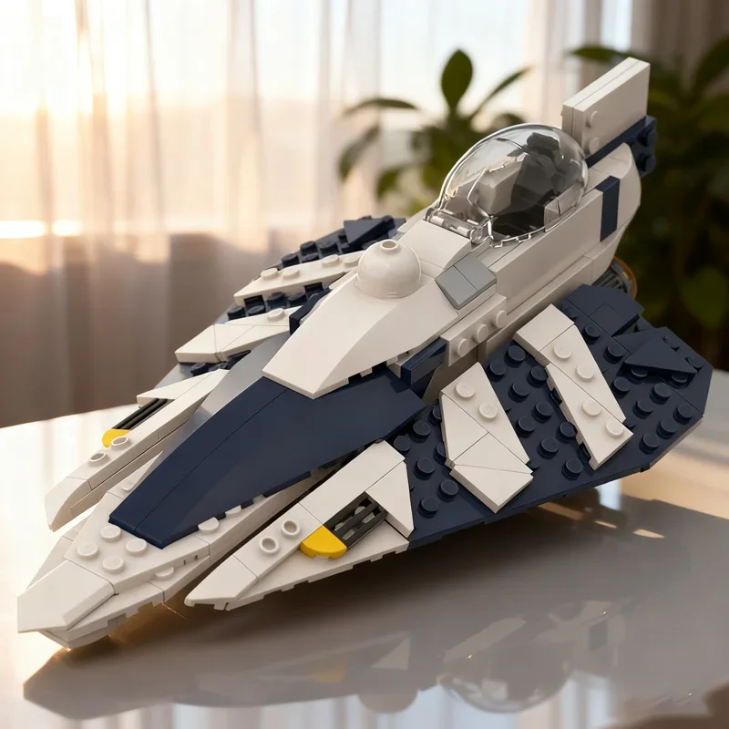 Фото 277 деталей MOC Plo Koon S Starfighter: Альтернативная сборка, модель звездолета для строительства, архитектурные конструкторы, подарки на фестиваль, игрушки, кирпичики №1