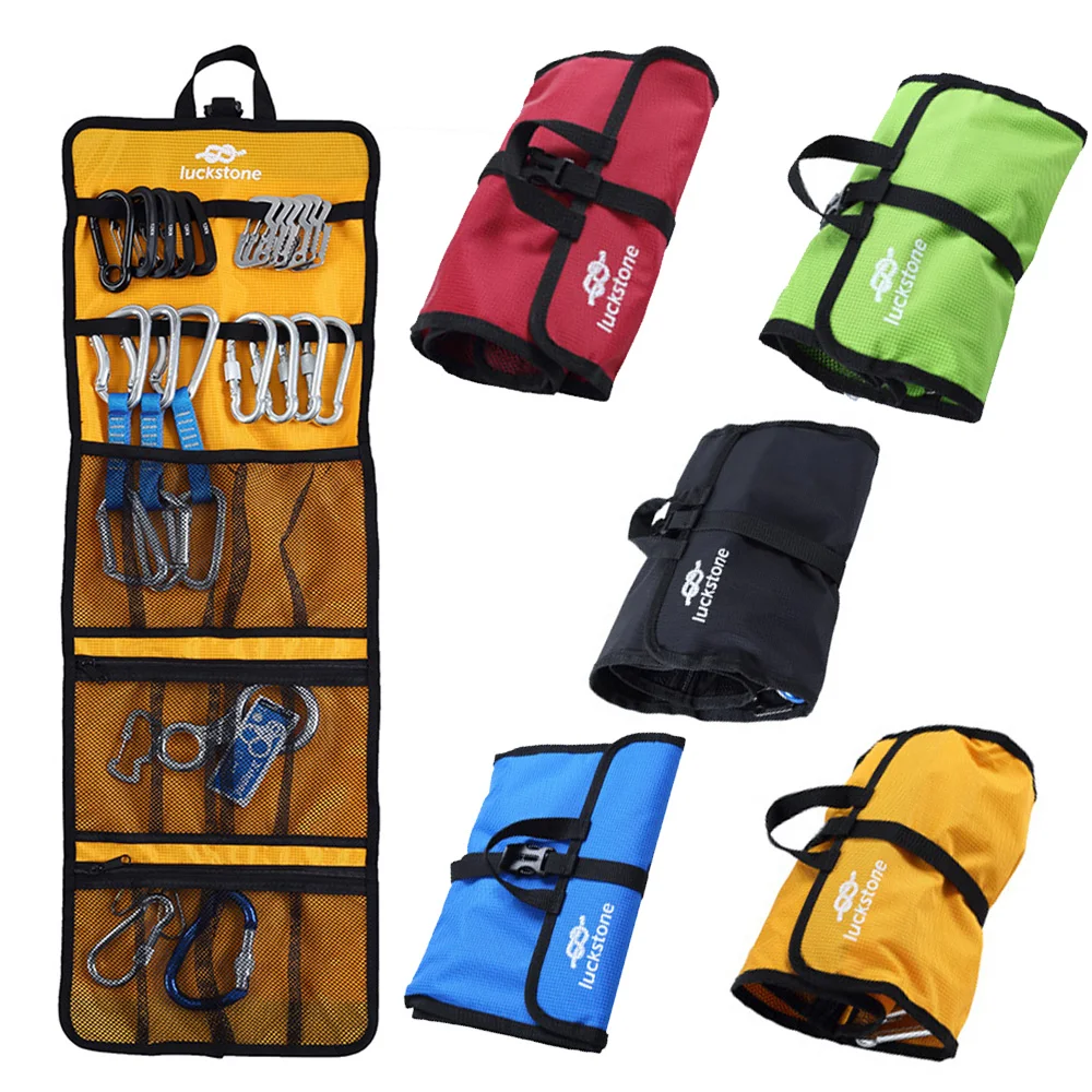 

Rock Climbing Storage Bag Gear Equipment Organized Storage Bag Carabiner Organized Bag All Set Climbing Hooks Rock-Climb