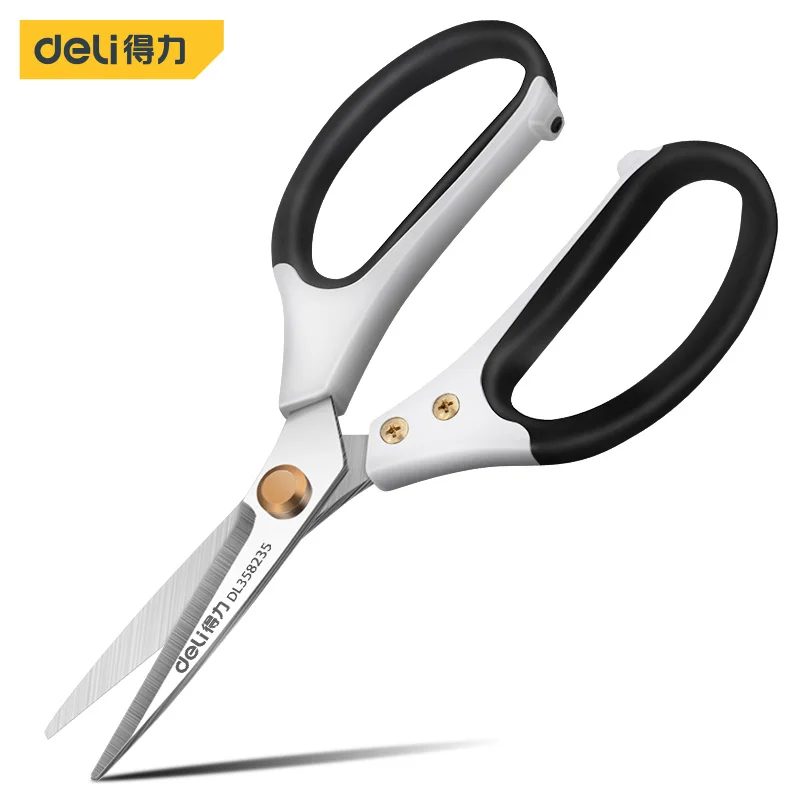 Deli 1 Pcs Multiple Styles Industry Strong Scissors Multifunction Tailor Scissors for Cutting Leather Office and Home Hand Tools