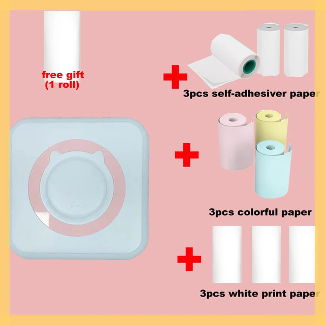 

Thermal Printer Portable Mini Printer Wirelessly BT Connect 200dpi Photo Label Memo List Printing Wireless Printer Office