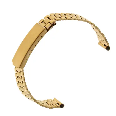 Женский и мужской золотой ремешок для часов из нержавеющей стали, металлический сменный браслет