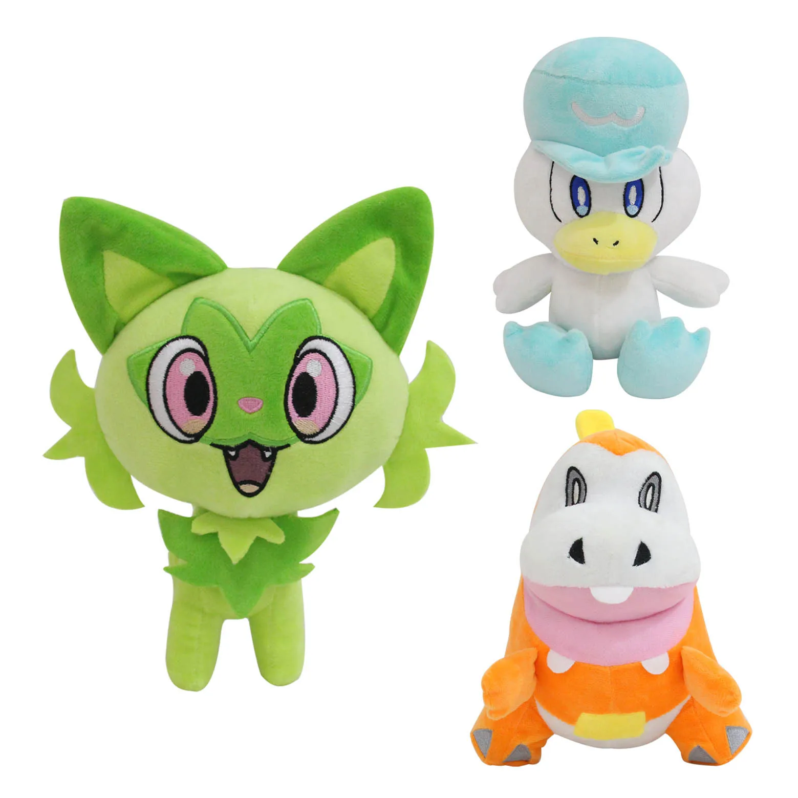 

Anime Plush Sprigatito Plush Doll New Leaf Cat Silly Fire Alligator Moistening Water Duck Stuffed Toy Cute Doll Children's Toy