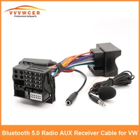 rcd310 rcd510 ma2262 car radio aux receiver cable microphone bluetooth 5 0 handsfree aux adapter harness wire for vw skoda