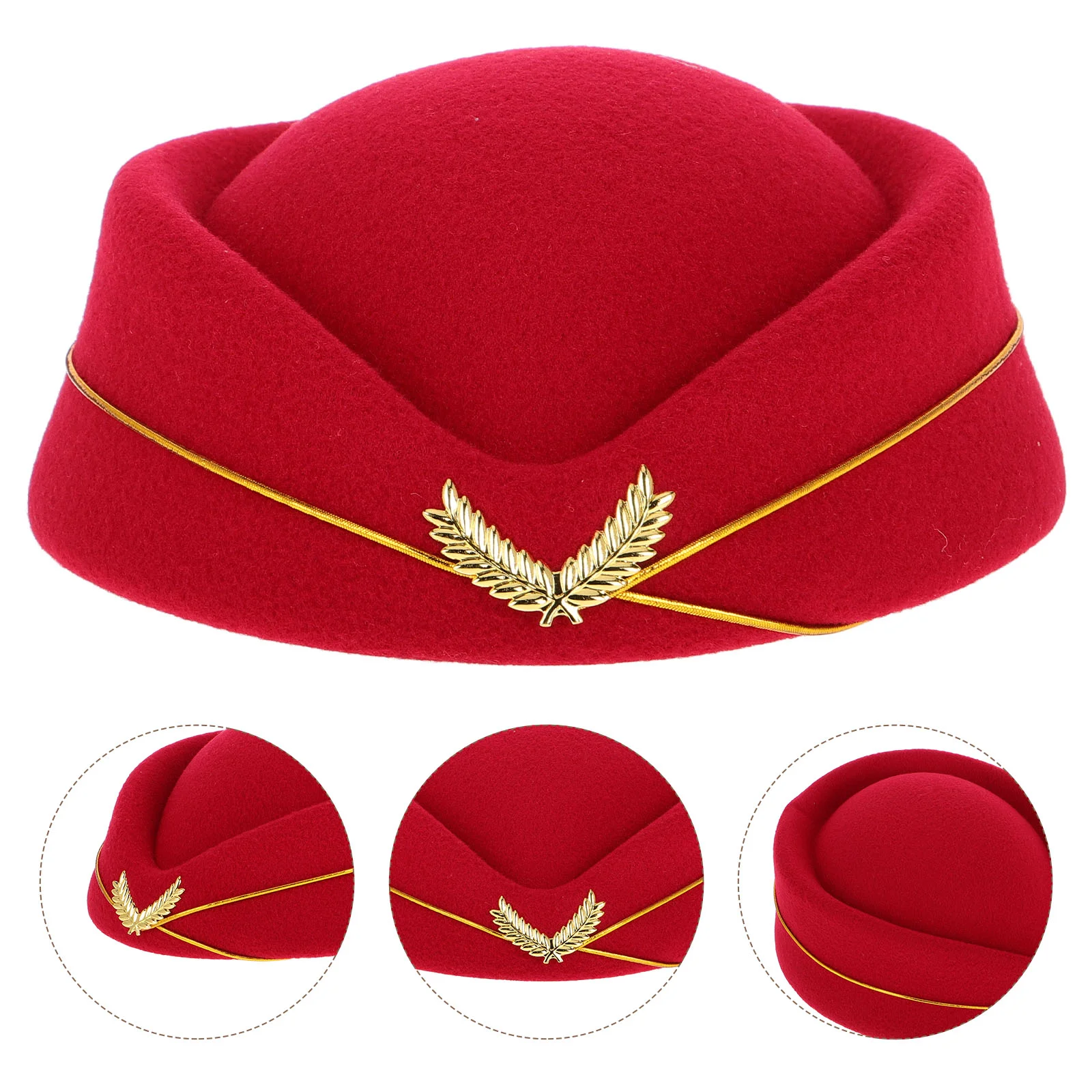 Костюмы для косплея шляпа стюардессы униформа авиакомпании стюардесса красная