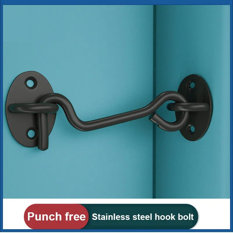 

Vintage Door And Window Hook Black Stainless Steel Cabinet Door And Window Buckle Household Simple Door And Window Hook