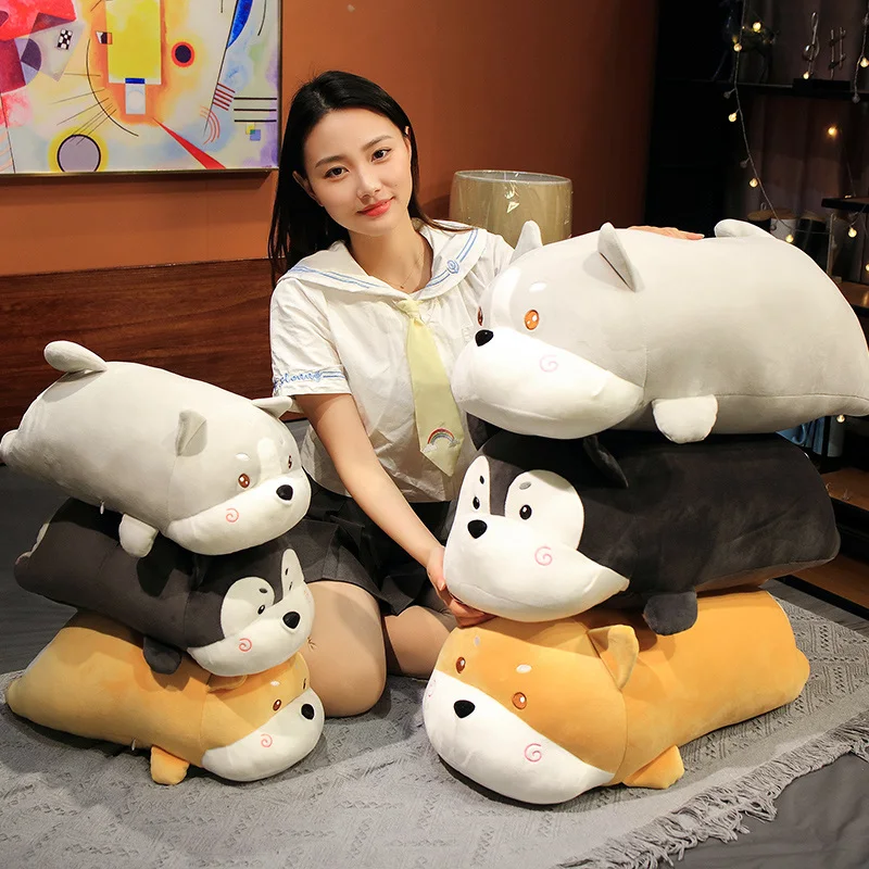 

1pc 50/70cm Cute Stuffed Shiba Inu Dog & Husky Plush Toys Lovely Animal Dolls Soft Sleeping Pillow for Kids Girls Birthday Gift