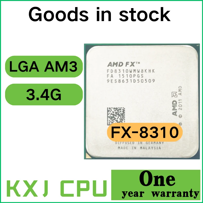 

AMD FX 8310 FX8310 3,4 ГГц Восьмиядерный 3,4G/8M/95W процессор FD8310WMW8KHK разъем AM3 +