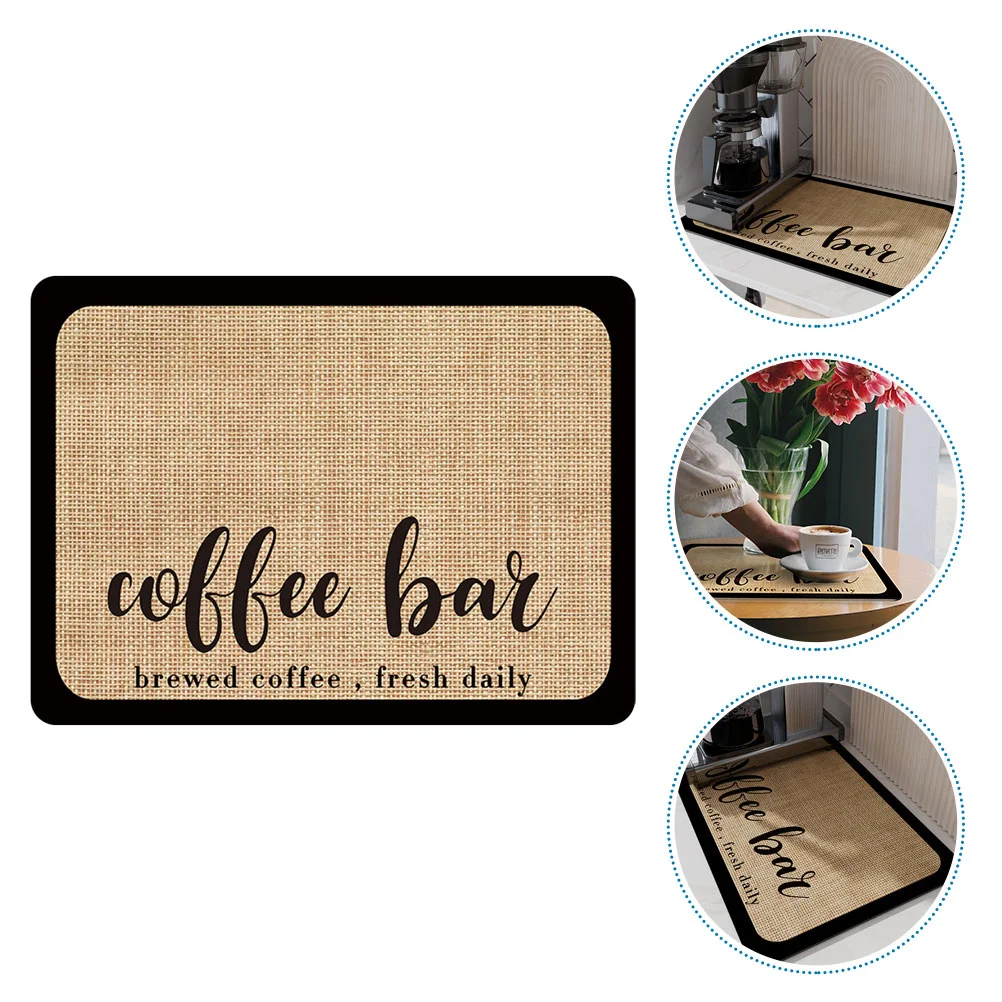 

Coffee Mat Bar Table Maker Machine Mats Station Accessories Spill Espresso Placemat Holder Reusable Pot Carpet Pads Placemats