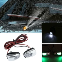 2pcs 7 colors led car light lamp windshield spray nozzle wiper universal can be connected to side markers parking lights ect
