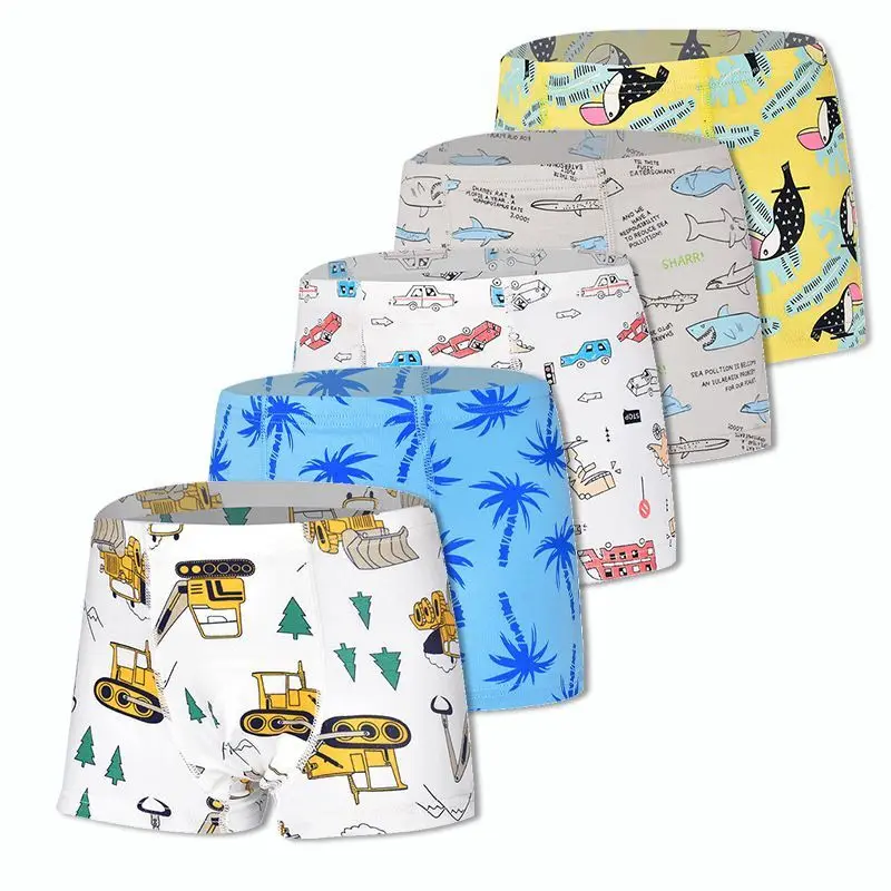 

5Pcs/lot Boy Boxer Shorts Children Underwear for Boys Cotton Boxer Underwear Kids Panties Giraffe