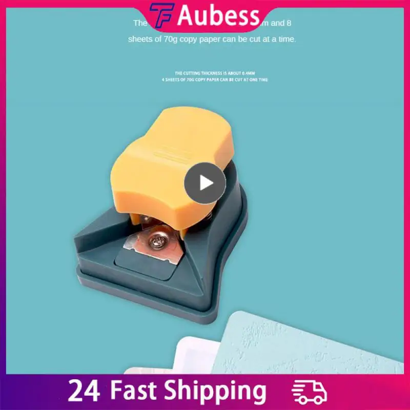 

Paper Cutter Widely Applicable Abs Circle Cutter Rounded Paper Easy To Use Hole Puncher Household Fillet Colorful Gray Pink