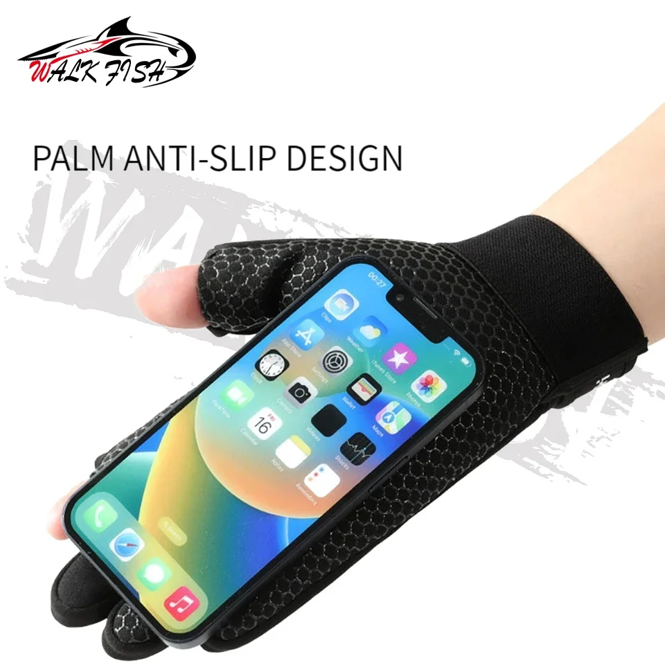 Термоперчатки для рыбалки WALK FISH водонепроницаемые Нескользящие ветрозащитные