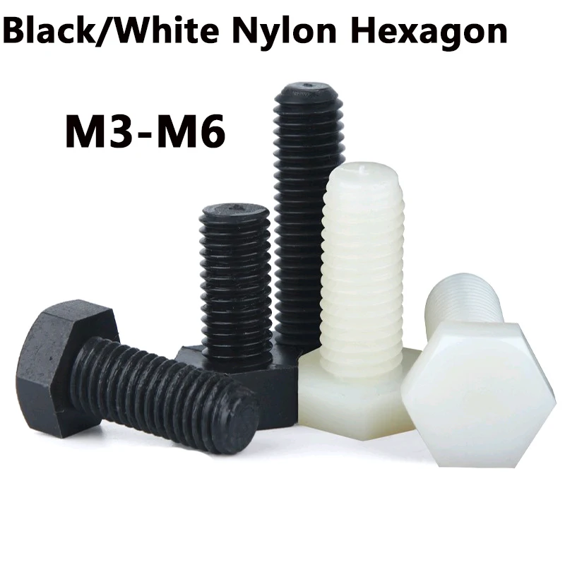 

M3M4M5M6 Black/white Nylon Socket Head Cap Screws