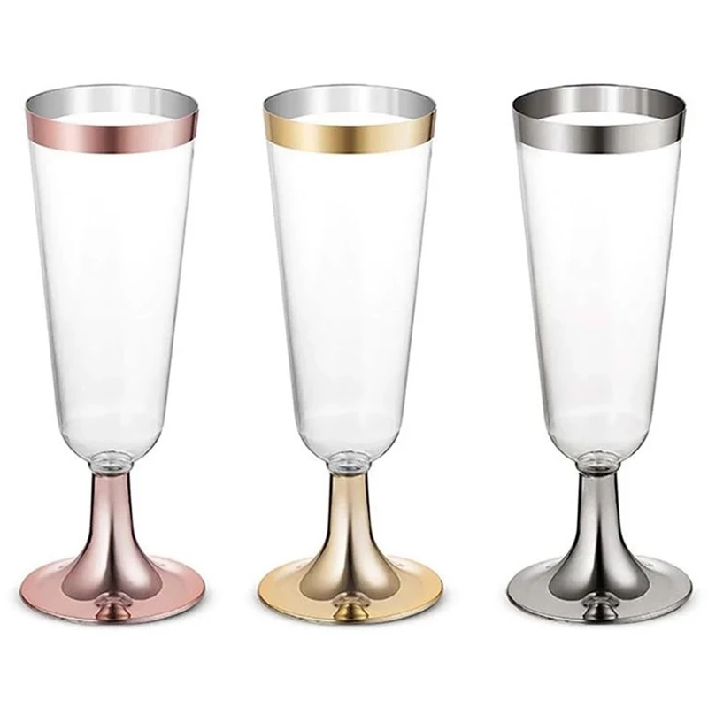 

Wedding Champagne Flute Creative Disposable Plastic Wedding Cup Champagne Glass Drinking Utensils For Party