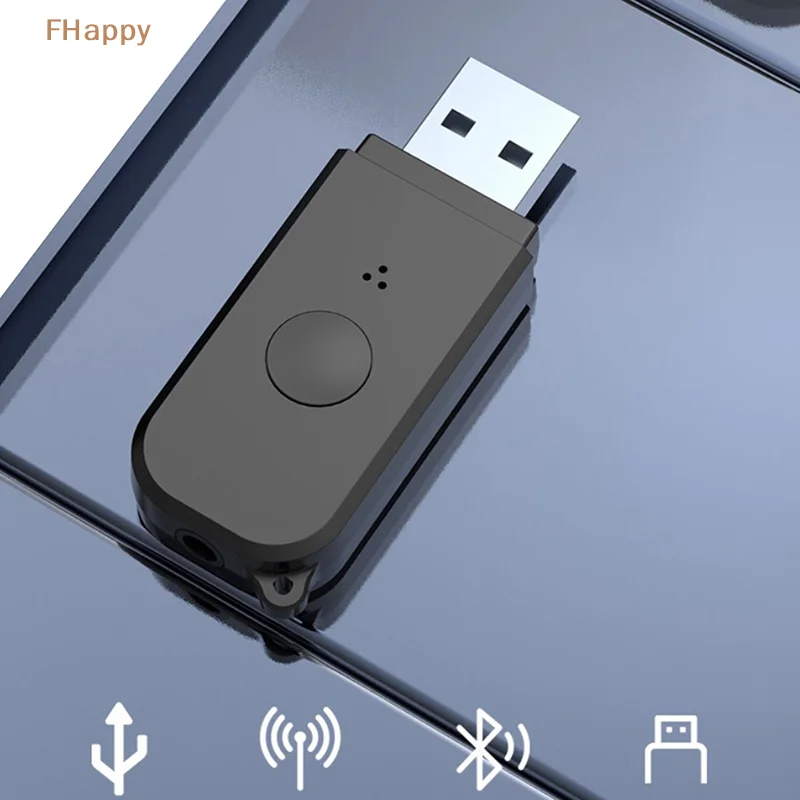 

USB Bluetooth 5.3 Adapter Transmitter 2 in 1 Bluetooth Adapter 3.5mm Jack Music Audio Aux Headphone Reciever For Car PC TV