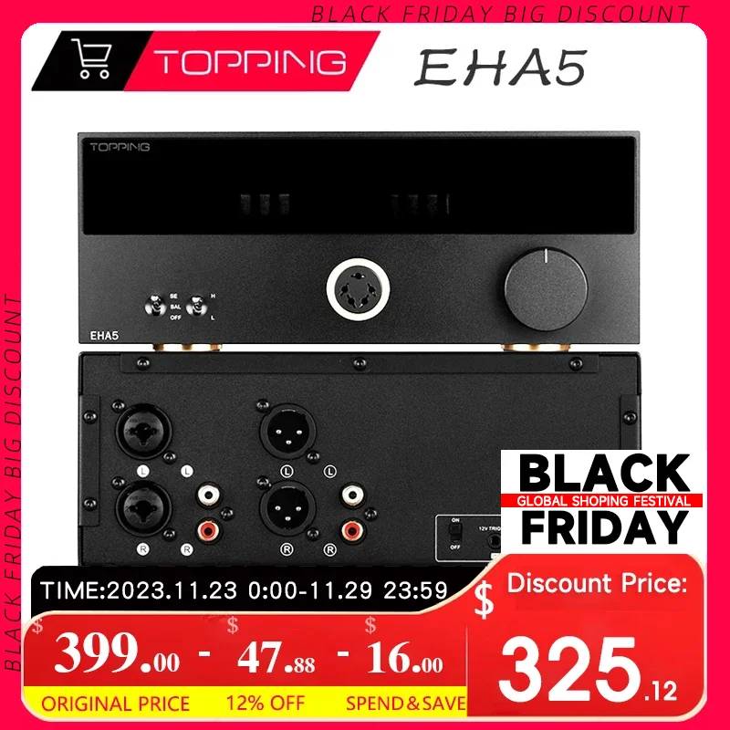 

TOPPING EHA5 Electrostatic Headphone Power Amplifier AMP 700Vrms Output Power High Quality And Large Thrust HIFI High Quality