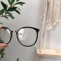 optical glasses frame women men round oversized eyeglasses frames metal spectacles clear lenses glasses