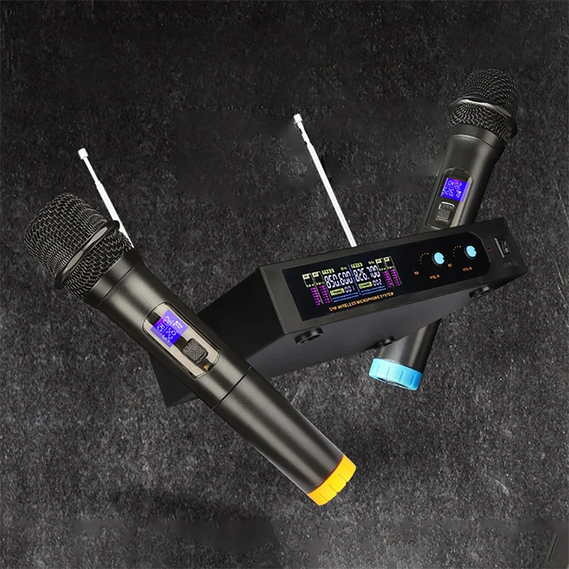 Профессиональная система беспроводного микрофона VHF ручная запись караоке
