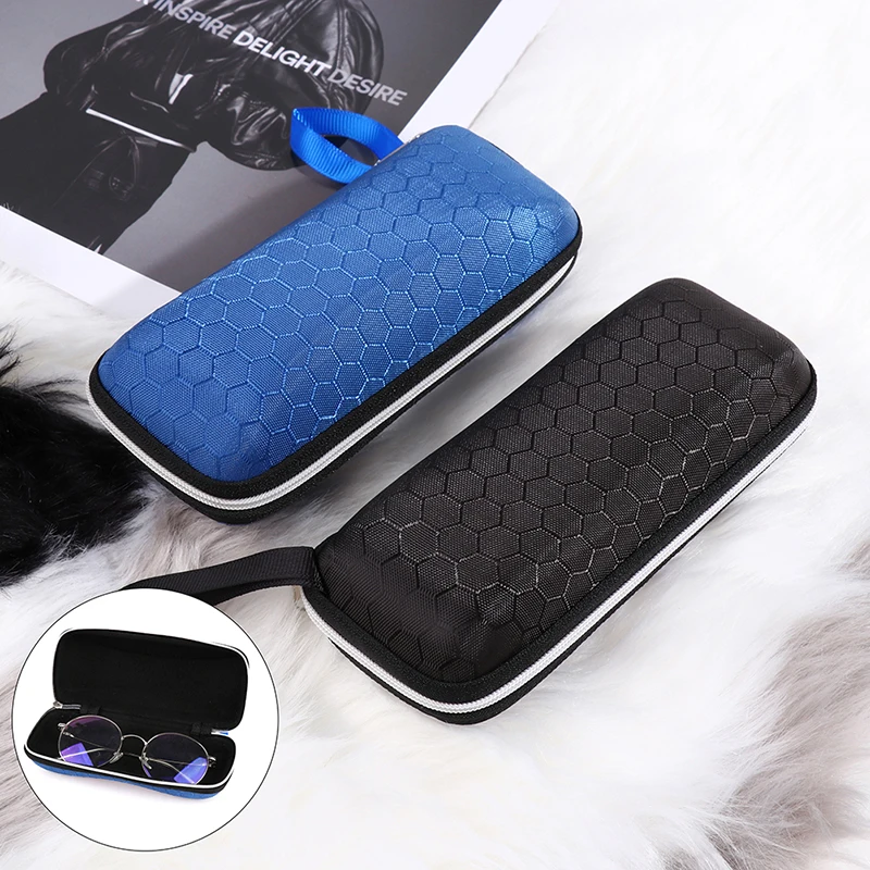 

Leather Glasses Case Portable Sunglasses Reading Glasses Carry Bag Hard Zipper Box Protective Case Cover Eyeglasses Accessories
