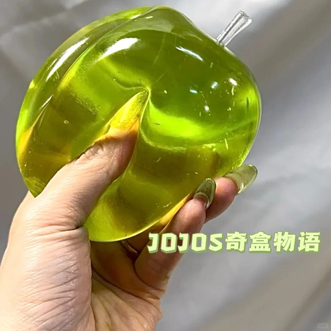 Фото Мягкая игрушка-антистресс Green Apple Blue Maltose: сенсорная игрушка-фиджет, имитирующая прозрачный материал, с медленным восстановлением формы, для снятия стресса №4