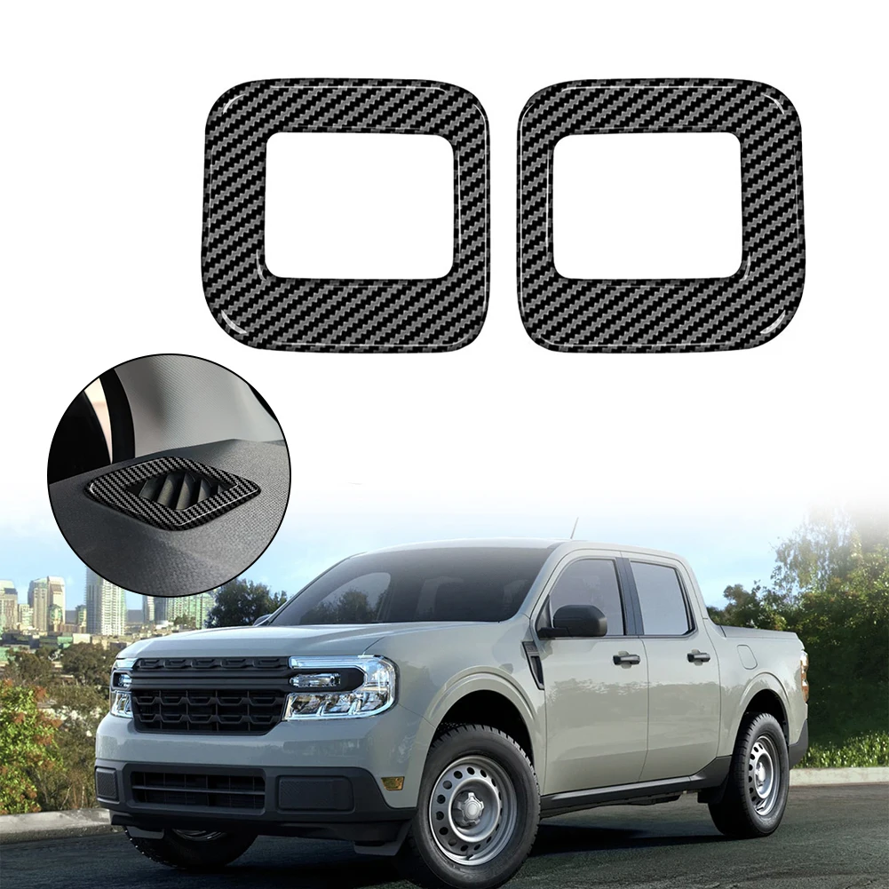 

Carbon Fiber AC Air Vent Outlet Cover Trim For FORD Maverick 2022+ Auto Interior Accessories High Quality