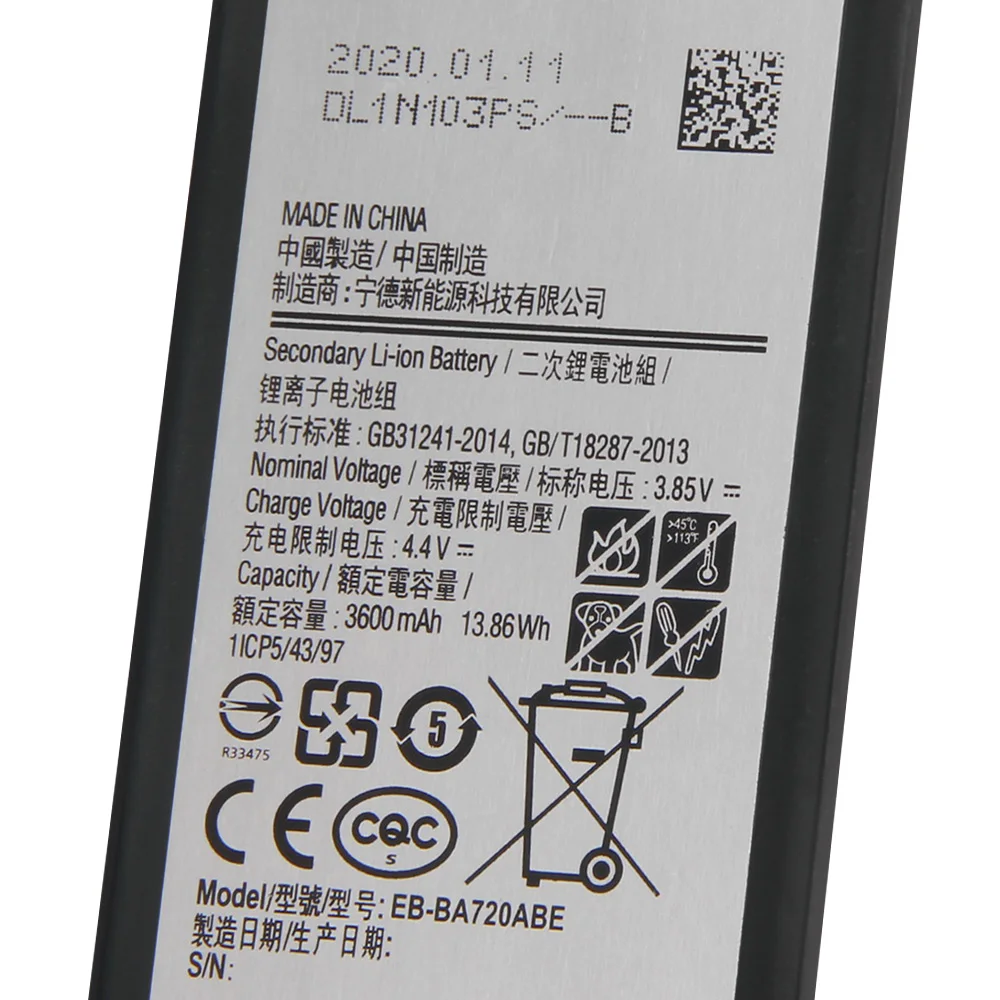 replacement battery for samsung galaxy a7 2017 version sm a720 a720 rechargeable phone battery eb ba720abe 3600mah free global shipping