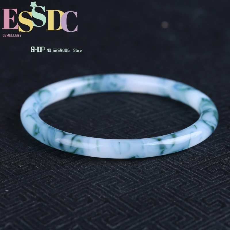 

Natural Fashion Jadeite Jewelry Thin Jade Bangle Bracelet Charm Accessories for Women Men
