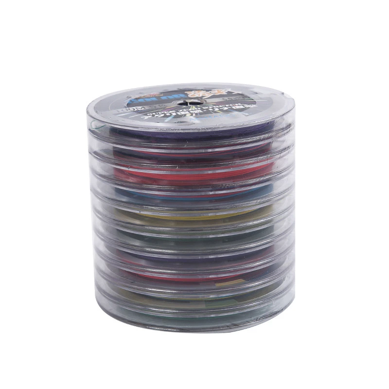 Multicolored Mainline Super Strong Pulling 1000m Braided 8 Strands Fishing Line 10m/color Durable Long Fish Line Fishing Gear