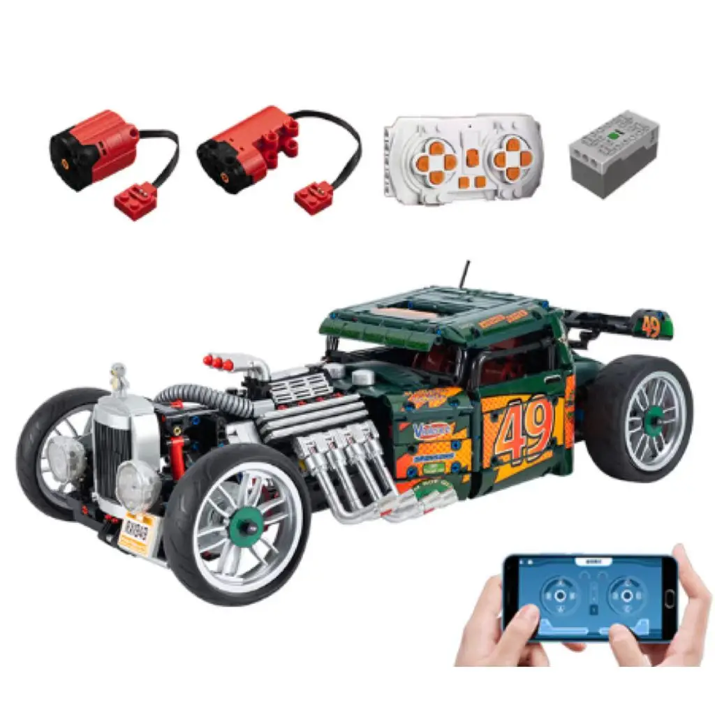 

Новинка с мотором высокотехнологичная знаменитая винтажная модель автомобиля 10509 2618 шт. строительные блоки кирпичи сборка подарок на день ...