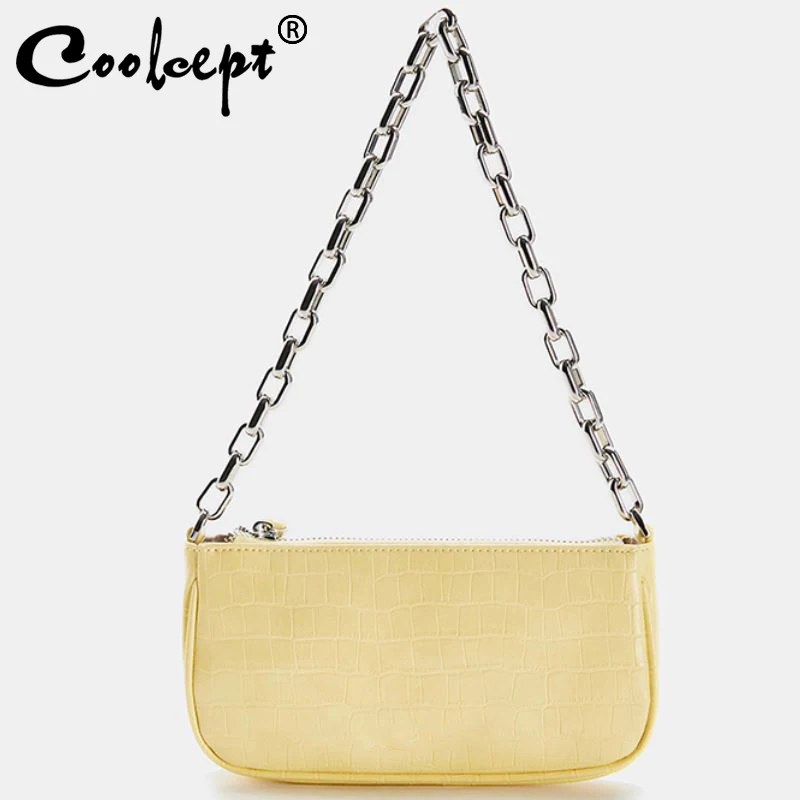 

Coolcept New Spring Women Shoulder Bag Chains Fashion Women'S Ampit Bags Female Designer Handbag Ladies Cross Body Bags.
