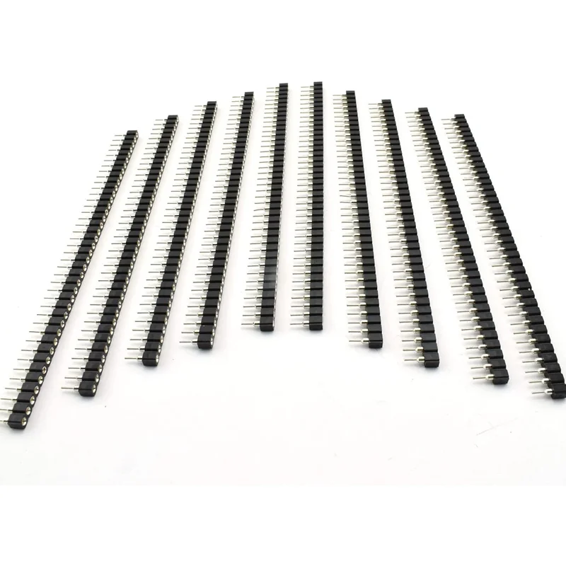 Однорядное гнездовое круглое отверстие основание штифта 2 54 мм 2x40P 5 шт