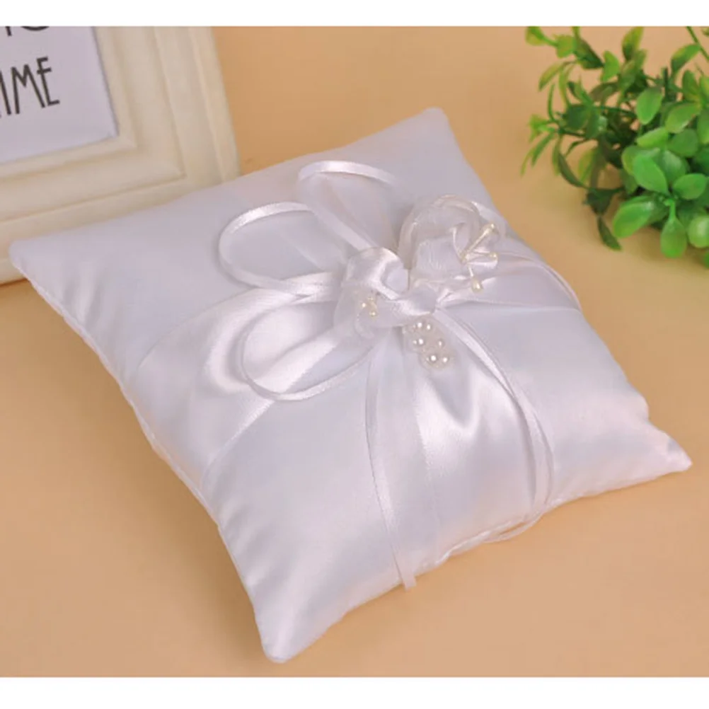 

Pilows Ring Cushion Wedding White Pillows Flower Ring Pillow Wedding Garland Wedding Ring Bearer Pillow Wreath