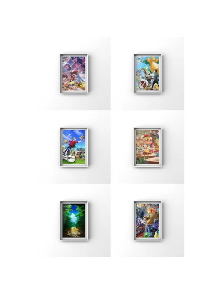 

Japanese Anime Pikachu Painting Wind Canvas Painting Pokemon Poster Pokémon Pikachu Cute Canvas Painting Poster Finished Goods