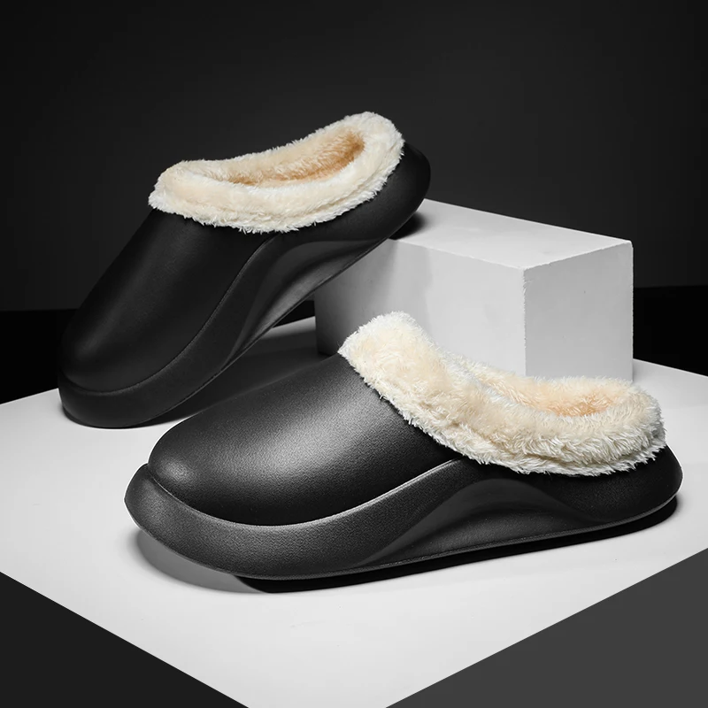 Sandals Women Plush EVA Slippers Household Winter Non-slip Men's Indoor Shoes Unisex Indoor Plus Size Warm Slippers
