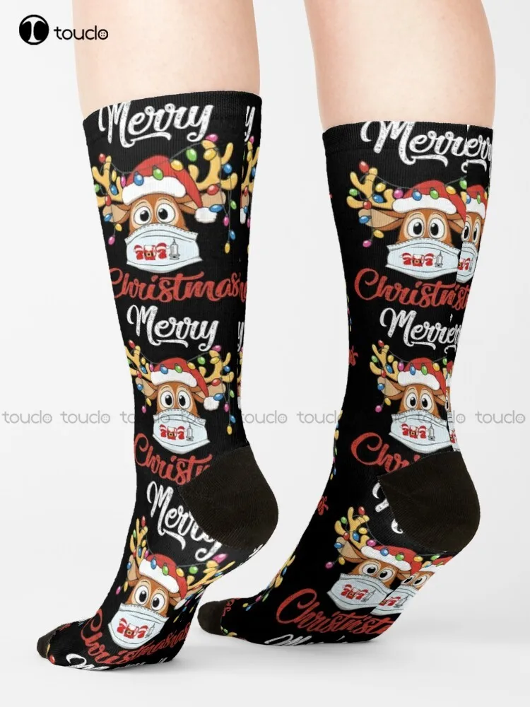 

Merry Christmas Animal Cute Adorable Xmas Gifts Lights Rudolph Claus Tree Humor Winter Santa Dog Pajamas Gnome Cat Socks Gift