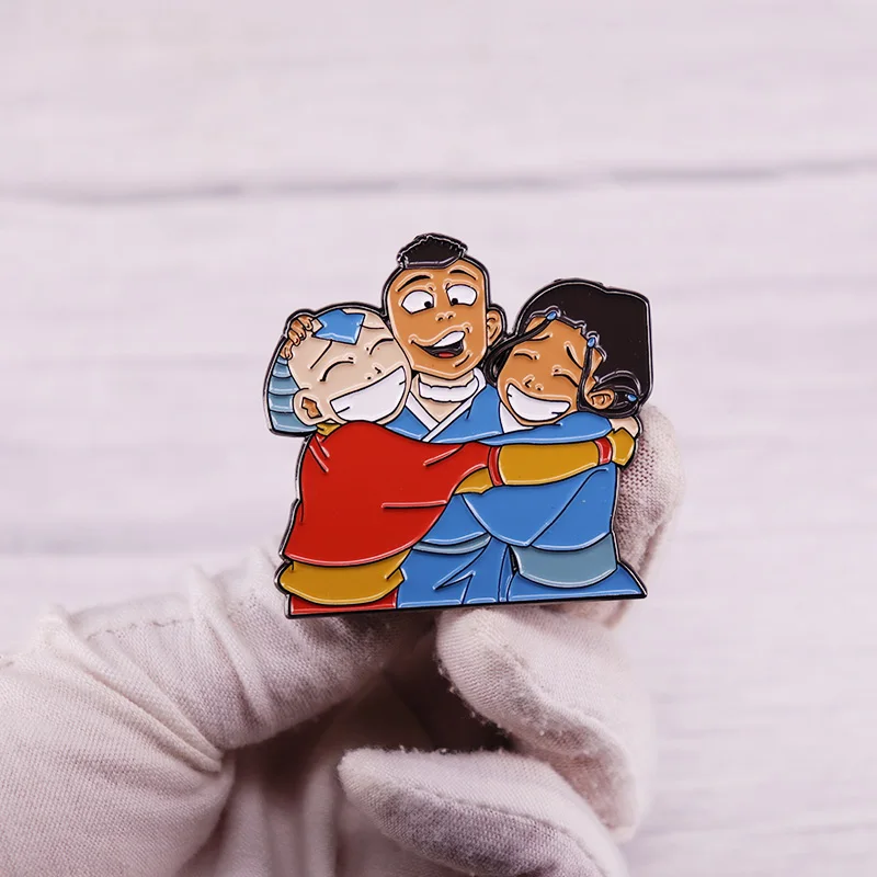 Фото Аватар, последняя эмалированная брошь katara Aang и Sokka, значок на булавке с героями мультфильмов, значок на воротник №4