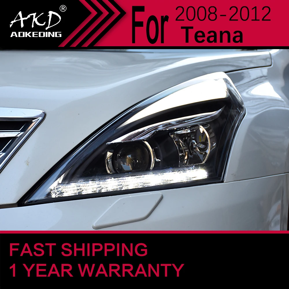 Фото Автомобильные фары для Nissan фара Teana 2008-2012 Altima, передняя фара Drl, объектив проектора, автомобильные аксессуары №1