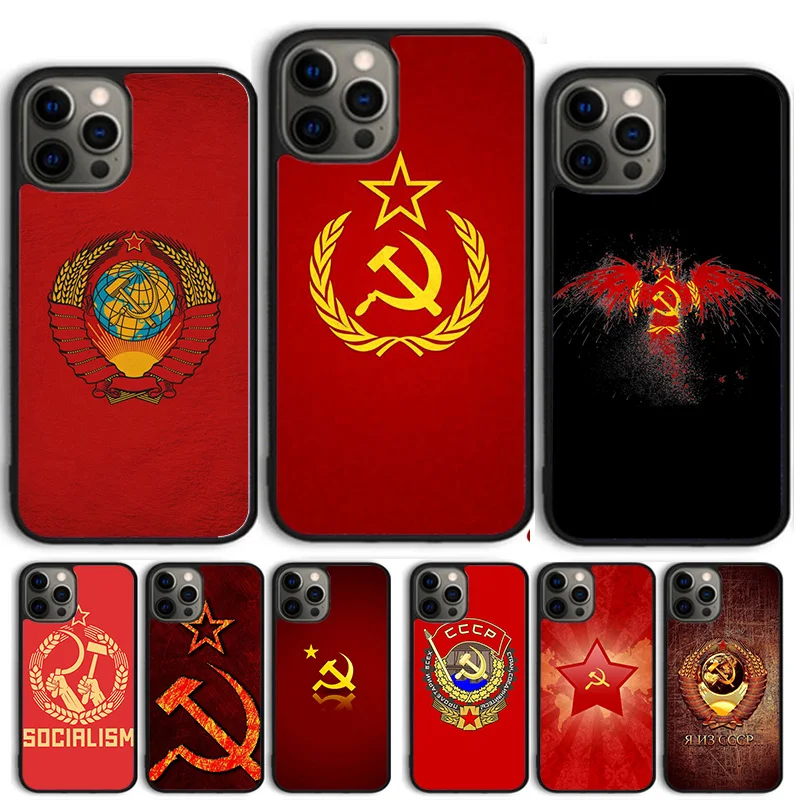 Чехол для телефона с флагом Советского Союза СССР iPhone 16 15 SE2020 6 7 8 Plus Apple 13 11 12 14 Mini Pro