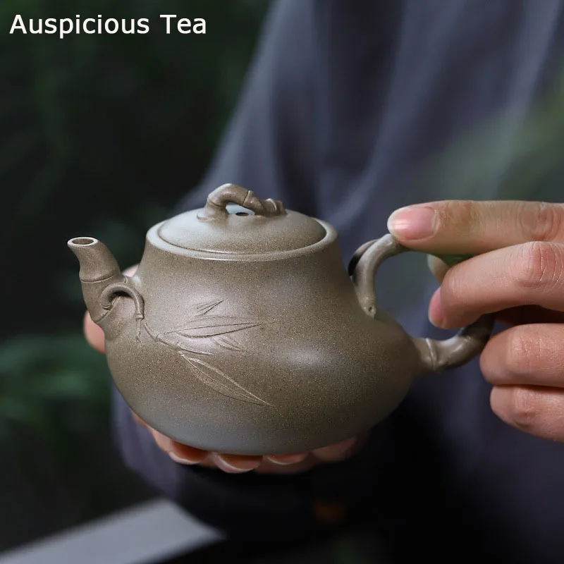 

250ml Authentic Chinese Yixing Raw Ore Crab Roe Mud Zisha Teapot Handmade Household Kung Fu Tea Set Tea Ceremony Drinkware Gifts