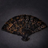 9 tibetan temple collection old tortoiseshell hollow out sculpture pattern folding fan stack fan office ornament town house