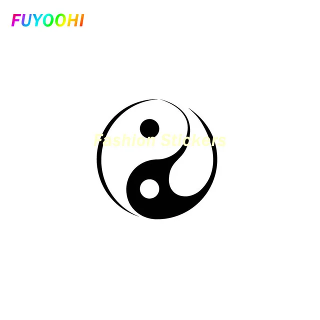 

FUYOOHI Exterior/Protection Fashion Stickers Personality Yin Yang Vinyl Motorcycle Car Interesting Sunscreen Sticker Decal