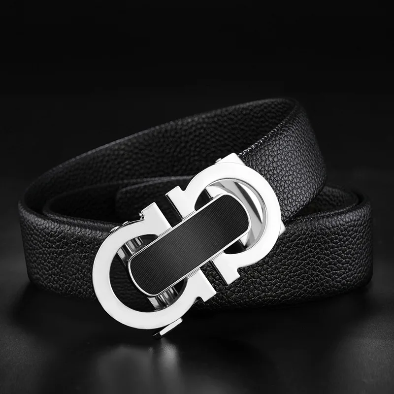 New Leather Belt Men's Casual Business Automatic Checkoff Leather Waistband Jeans Waistband Luxury Designer Brand belts